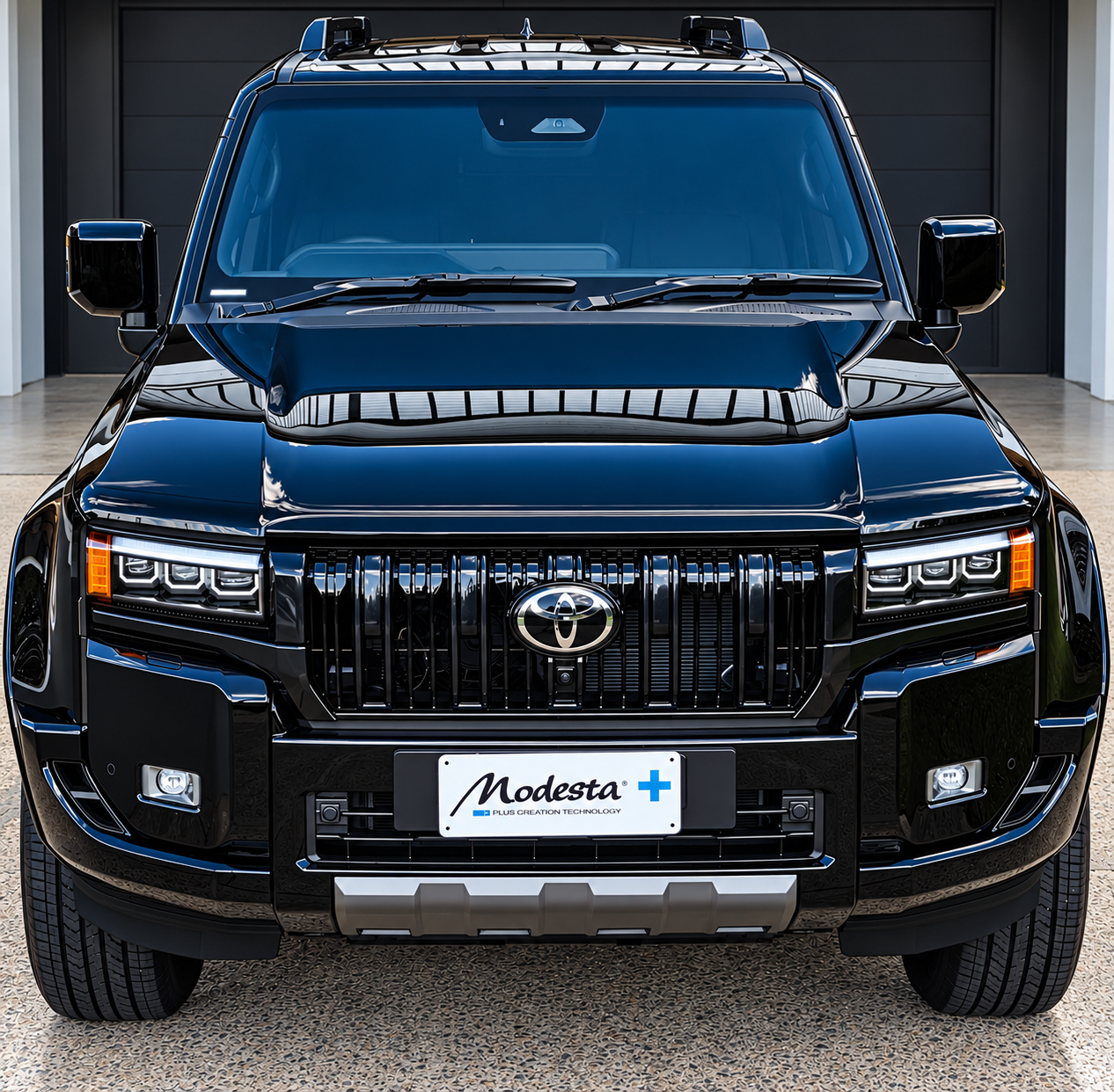 Black Toyota SUV with Modesta BC-X ceramic coating at AusPro Detailing in Greystanes, Western Sydney